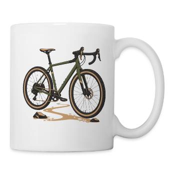 Chemise d’aventure de gravel bike - Mug blanc - blanc - Droite