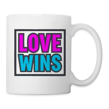 Love Wins Lettering Logo - Mug - white - Right