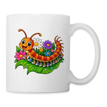 Hundertfüßer Cartoon - Tasse - Weiß - Rechts