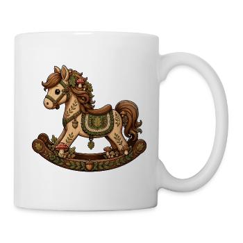 Märchenwald Pony auf Schaukelpferd - Tasse - Weiß - Rechts
