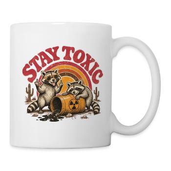Stay Toxic Raccoon Duo - Tasse - Weiß - Rechts