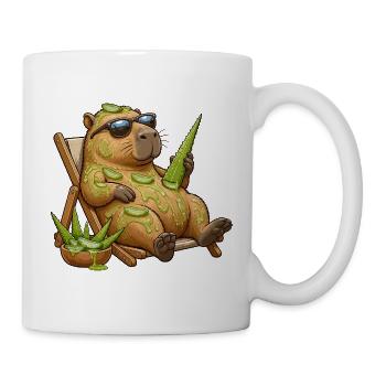 Sommerbiber im Lounge-Stil - Tasse - Weiß - Rechts