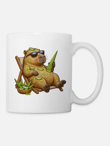 Sommerbiber im Lounge-Stil - Tasse - Weiß