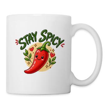 Stay Spicy Chili - Tasse - Weiß - Rechts