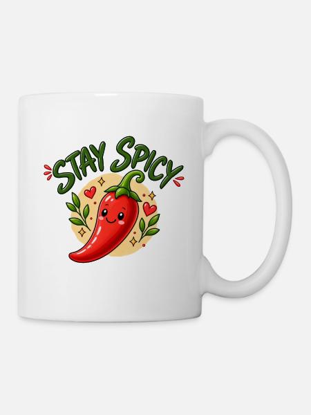 Stay Spicy Chili - Tasse - Weiß