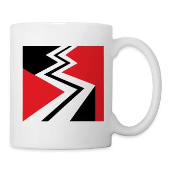 Zickzack Rennstrecke Grafik - Tasse - Weiß - Rechts