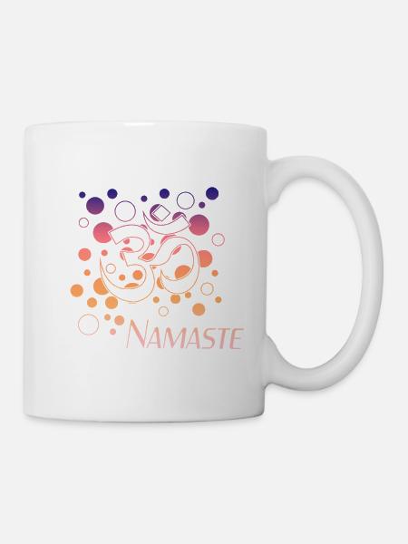 Namaste Om - Tasse - Weiß