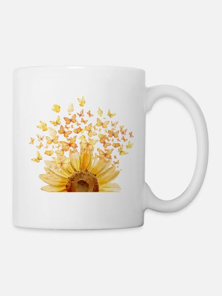 Blüten der Freiheit - Tasse - Weiß