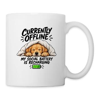 Kuschelhund im Schlaf - Tasse - Weiß - Rechts