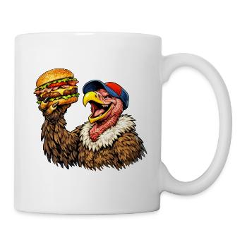 Geier lachend - Tasse - Weiß - Rechts