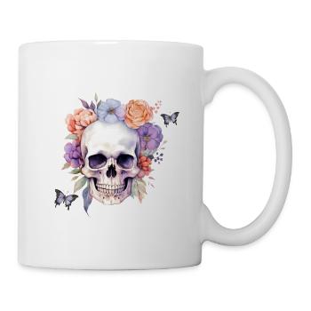 Skull Flower - Tasse - Weiß - Rechts