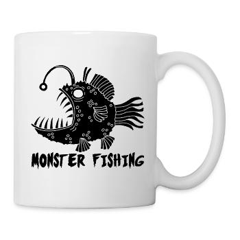 Schwarzer Tiefseefisch - Tasse - Weiß - Rechts