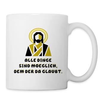 Jesus modern mit spruch  - Tasse - Weiß - Rechts