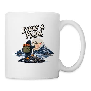 Pinguin-Abenteuer – Ich habe einen Plan - Tasse - Weiß - Rechts