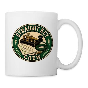 STRAIGHT KEY CREW - Tasse - Weiß - Rechts