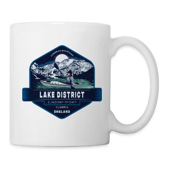 Lake District Cumbria England Kajakfahren Vintage - Tasse - Weiß - Rechts