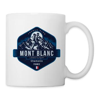 Mont Blanc, Französische Alpen, Chamonix, Frankreich - Tasse - Weiß - Rechts