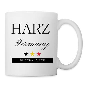 Harz Deutschland Souvenir – Reise minimalistisch - Tasse - Weiß - Rechts