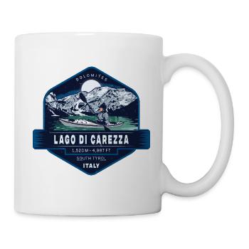 Lago di Carezza, Südtirol, Italien, Dolomiten - Tasse - Weiß - Rechts