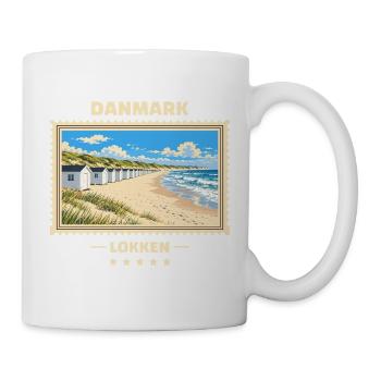 Danmark Løkken Vintage Reisemarke - Tasse - Weiß - Rechts