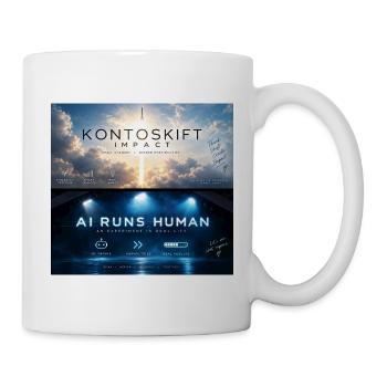 Kontoskift_Impact_AI_RUNS_HUMAN - Tasse - Weiß - Rechts