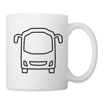 Bus-Frontlinien-Symbol - Tasse - Weiß - Rechts