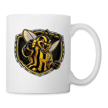 Hummel-Krieger Schildmaskottchen - Tasse - Weiß - Rechts