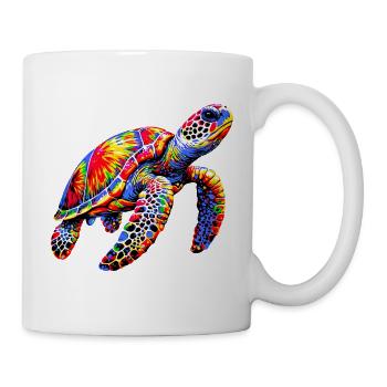 Schildkröte - Tasse - Weiß - Rechts
