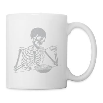 Skelett-Frühstücksschale - Tasse - Weiß - Rechts