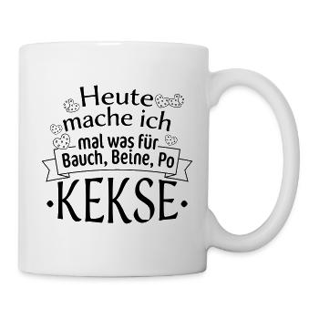 Bauch, Beine und Po (Kekse) - Tasse - Weiß - Rechts
