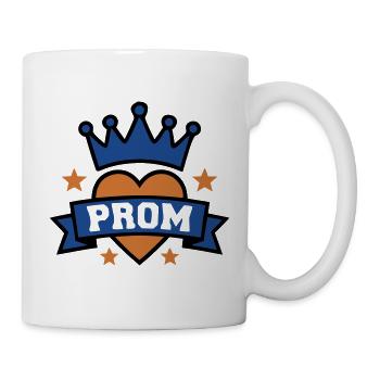 Prom Herz Banner Wappen - Tasse - Weiß - Rechts