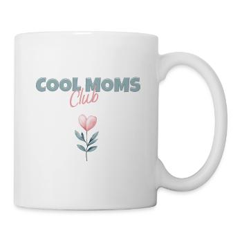 Cool Moms Club Muttertag Mama Herz Blume Geschenk - Tasse - Weiß - Rechts