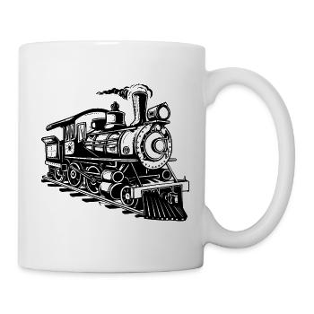 Dampflokomotive - Tasse - Weiß - Rechts
