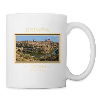 Spanien Toledo Vintage Reisemarke - Tasse - Weiß - Rechts