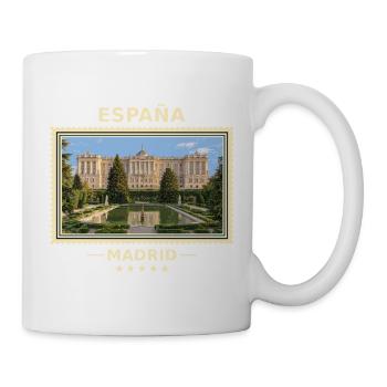 Spanien Madrid Vintage Reisemarke - Tasse - Weiß - Rechts