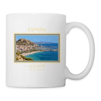 Spanien Alicante Vintage Reisemarke - Tasse - Weiß - Rechts