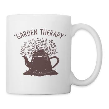 Garten Therapy Teekanne Motiv - Tasse - Weiß - Rechts