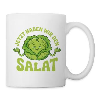 Jetzt haben wir den Salat lustiger Vegetarier - Tasse - Weiß - Rechts