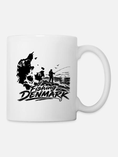 Angeln in Dänemark - Tasse - Weiß