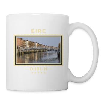 Irland Dublin Vintage Reisemarke - Tasse - Weiß - Rechts