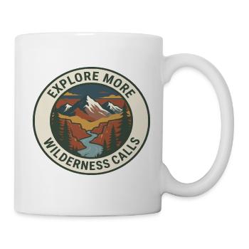 Wilderness Calls Berglandschaft - Tasse - Weiß - Rechts