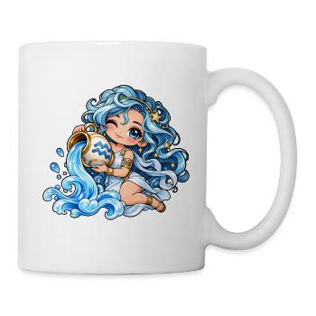 Wassermann Sternzeichen Frauen Kawaii - Tasse - Weiß - Rechts