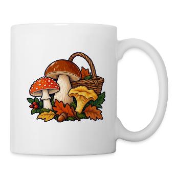 Pilzschau – Farben des Waldes - Tasse - Weiß - Rechts