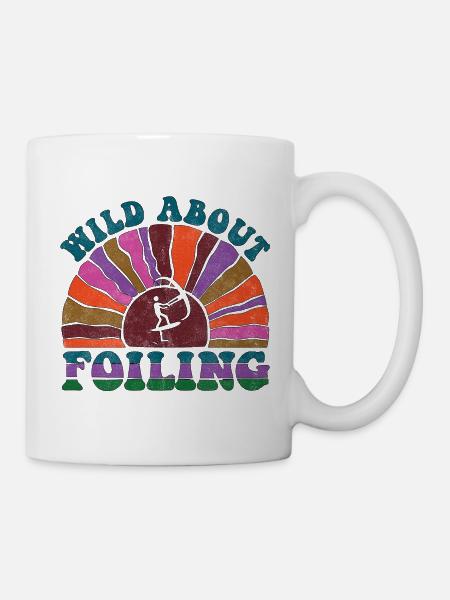 Wild about Foiling - retro sunset - Tasse - Weiß