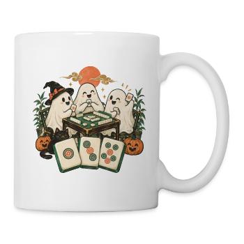 Geister-Mahjong-Nacht - Tasse - Weiß - Rechts