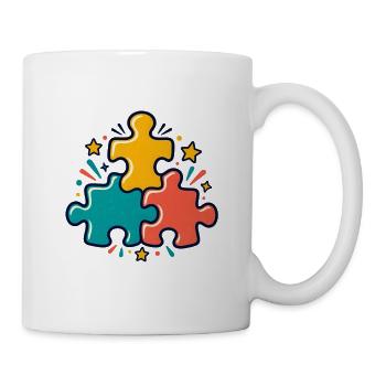 Puzzlerunde – Teil für Teil gemeinsam - Tasse - Weiß - Rechts