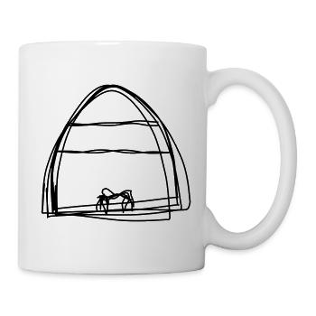 Bienenkorb handgezeichnet - Tasse - Weiß - Rechts
