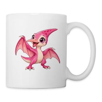 Kawaii Pink Pterodactyl - Tasse - Weiß - Rechts
