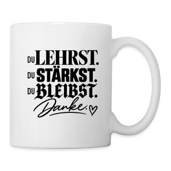 Lehrer Du machst den Unterschied Geschenk Lehrer - Tasse - Weiß - Rechts