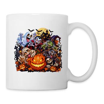 Gruselige Halloween-Gesellen - Tasse - Weiß - Rechts